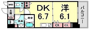 プレジール三ノ宮IIの物件間取画像